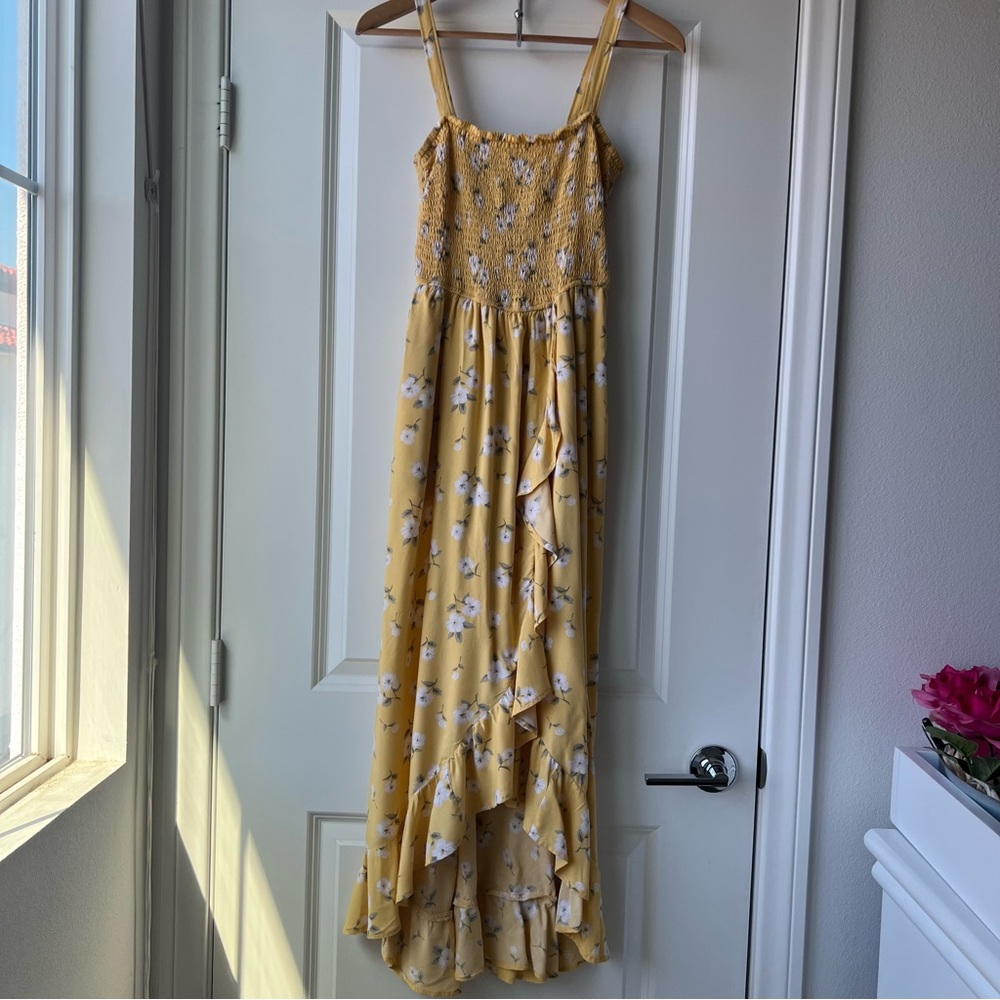 Hollister Yellow Floral Dress size S